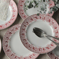 3枚あり！マルベリー柄の可愛いプレート（皿）　フランスアンティーク食器