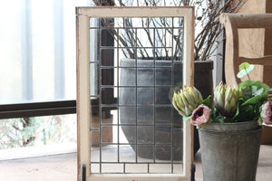 クリアガラスのシンプルなステンドグラス イギリスアンティーク(住宅窓) 54cm×81cm