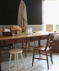 引き出し２個付きで便利に使えるダイニングテーブル　フランスアンティーク家具