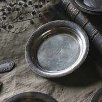 ４点あり！イニシャル入りワインボトルコースター（直径13cm）　フランスアンティーク