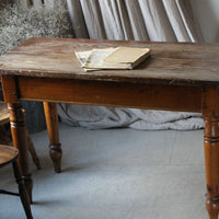 木肌が素敵な1880年代のオールドパイン材テーブル（机）　イギリスアンティーク家具