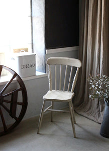 グレージュのキッチンチェア　ペイント　椅子　イギリスアンティーク家具