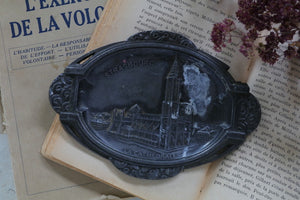 小皿　ストラスブール大聖堂の模様　雑貨　フランスアンティーク　