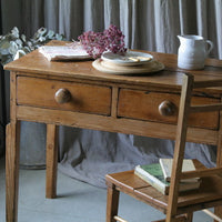 手作りの味わい！ヴィクトリアンのオールドパインデスク（机）　イギリスアンティーク家具　