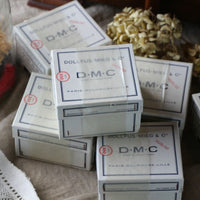 29点あり！ディスプレイにも使えるDMC箱・刺繍糸セット　フランスアンティーク雑貨