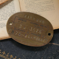 置くだけでかっこいい真鍮の船舶タグ　フランスアンティーク雑貨