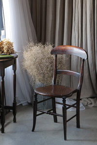 可愛い座面のホールチェア（椅子）　イギリスアンティーク家具