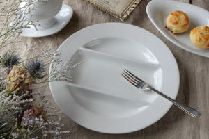 白いアスパラプレート（皿）　フランスアンティーク食器