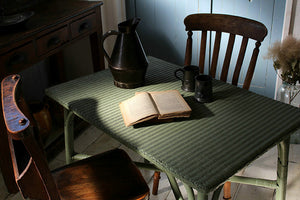 ロイドルームテーブル　グリーン　タグ付　イギリスアンティーク家具
