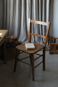素朴さを感じるスクールチェア（椅子）　イギリスアンティーク家具