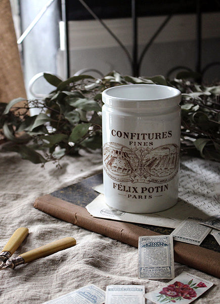 リュネビル窯コンフィチュールポット フランスアンティーク雑貨