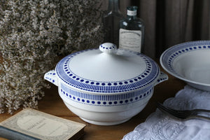 サルグミンヌ窯水玉模様が可愛いスーペリーヌ　フランスアンティーク食器