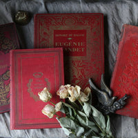 2点あり！インテリアとして楽しめる赤い装丁の美しい洋書　フランスアンティーク雑貨