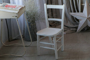 可愛いらしい子供用白いチャイルドチェア（椅子）　イギリスアンティーク家具