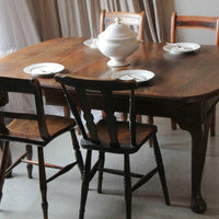 可愛らしい猫足の拡張式テーブル（机）　イギリスアンティーク家具