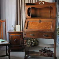 アーツ＆クラフツ1900年代ライティングブックケース（本棚）高さ149.5cm　イギリスアンティーク家具