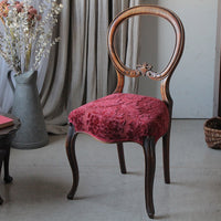 3脚あり！1880年代ヴィクトリアンバルーンバックチェア（椅子）　イギリスアンティーク家具