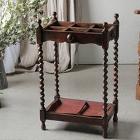 1930年代オーク材アンブレラスタンド（傘立て）奥行き31cm　イギリスアンティーク家具