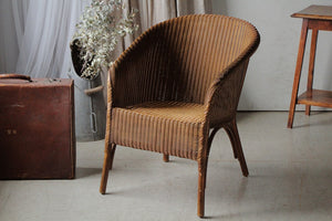 オリジナルカラーの小さめロイドルームチェア（椅子）高さ70cm　イギリスアンティーク家具
