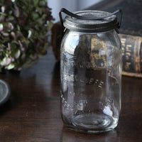 SUTCLIFFEのガラス保存容器（高さ17.5cm）　イギリスアンティークガラス雑貨