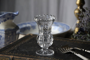 とろんとしたガラスが可愛いフラワーベース（花瓶）　イギリスアンティークガラス雑貨