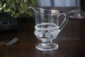 デビッドソングラス社ミルクジャグ（12cm）　イギリスアンティークガラス食器