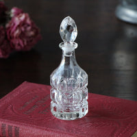 キラキラ美しい（高さ12.5cm）パフュームボトル（香水瓶）　イギリスアンティークガラス雑貨