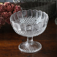 花器として使っても素敵なシュガーボウル（高さ13cm）　イギリスアンティークガラス雑貨