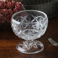 コロンとした形が可愛いシュガーボウル（高さ12.5cm）　イギリスアンティークガラス雑貨