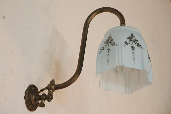 シンプルなガス灯の1930's壁付ブラケット イギリスアンティーク 
