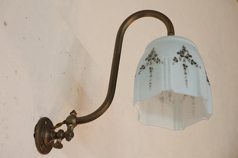 シンプルなガス灯の1930’s壁付ブラケット　イギリスアンティーク照明