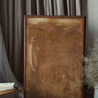 雰囲気よく色あせたゴブラン織のフレーム（額）　イギリスアンティークインテリア雑貨