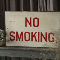 店舗什器に！NO SMOKINGの大きめサイン　イギリスアンティークインテリア雑貨