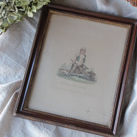 可愛い犬の絵柄のフレーム（23.5x28.5cm）　イギリスアンティークインテリア雑貨