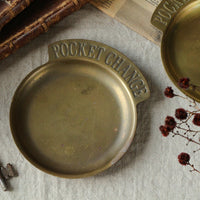 ショップで使える真鍮マネートレー（直径13cm）　イギリスアンティークインテリア雑貨