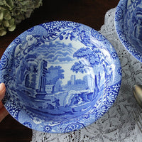 2個あり！SPODE社ブルーイタリアンサラダボウル（直径24cm）　イギリスアンティーク食器