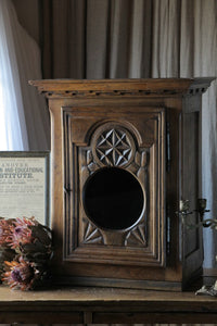 時計台として使われていた小さなカップボード　フランスアンティーク家具