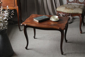 美しいパーケットリーオーク材ローテーブル　フランスアンティーク家具