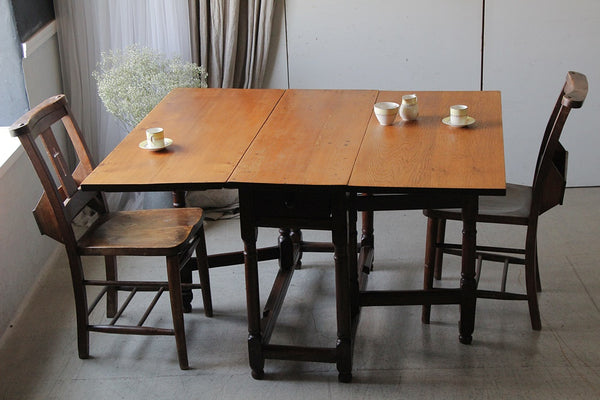 １９世紀マホガニー材ゲートレッグテーブル（机）最大128.5cm イギリスアンティーク家具 – チェルシーオールド