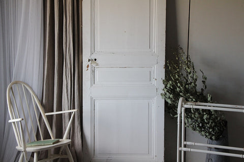 高さ201.5cmホワイトペイントが可愛いドア（扉）　フランスアンティーク建具・建材