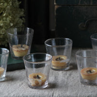 2点あり！1850年代のゆらゆらしたガラスが美しいキャンドルポット（瓶）　フランスアンティークガラス雑貨