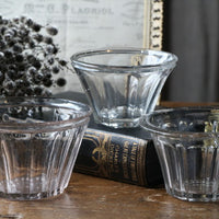 ３点あり！円すいの可愛いらしいコンフィチュールポット（ジャムポット）　フランスアンティークガラス