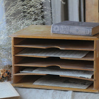 オフィス用木製書類ケース　フランスアンティークインテリア雑貨