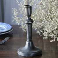 素材感がかっこいいエタン製キャンドルスタンド（高さ20.5cm）　フランスアンティークインテリア雑貨