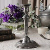 味わい深い素材感が魅力のエタンキャンドルスタンド　フランスアンティークインテリア雑貨