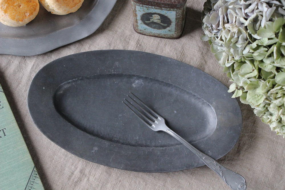 フランスアンティーク エタンオバールプレート