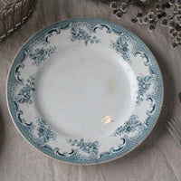 美しいロカイユ模様が素敵なサンタマン窯プレート（皿）　フランスアンティーク食器　