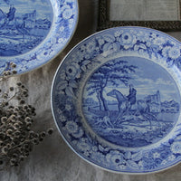 ラスト1枚！存在感たっぷりなショワジールロワ窯大きなプレート（皿）　フランスアンティーク食器