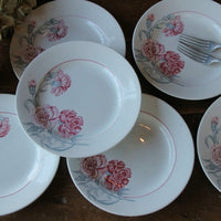 ３枚あり！カーネーション模様が可愛い皿　フランスアンティーク食器