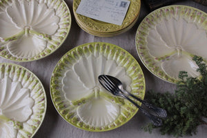 ５枚あり！デザインの美しさが魅力のアスパラガスプレート（皿）　フランスアンティーク食器
